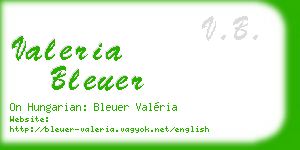 valeria bleuer business card